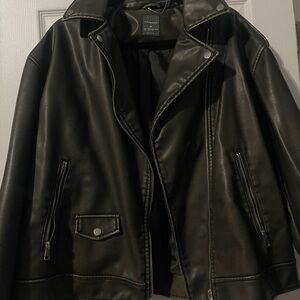 Primark Dark Leather-Style Jacket